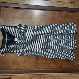 Spense Missy (12) Dress Black White Polka Dots